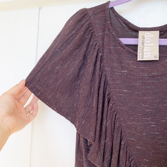 Anthropologie Dolan Left Coast Ruffle Top XS - Picture 6 of 6